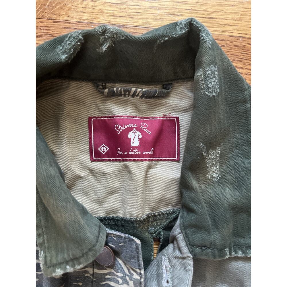 Strivers Row Patchwork Denim Canvas Jacket Biker … - image 5